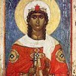 St. Barbara - Russische Ikone aus Tver, 15. Jahrhundert