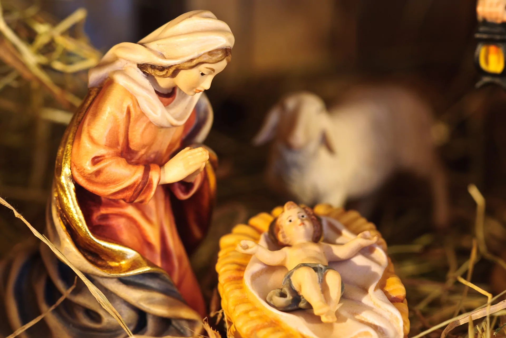 Krippe Stall Weihnachten Maria Jesus