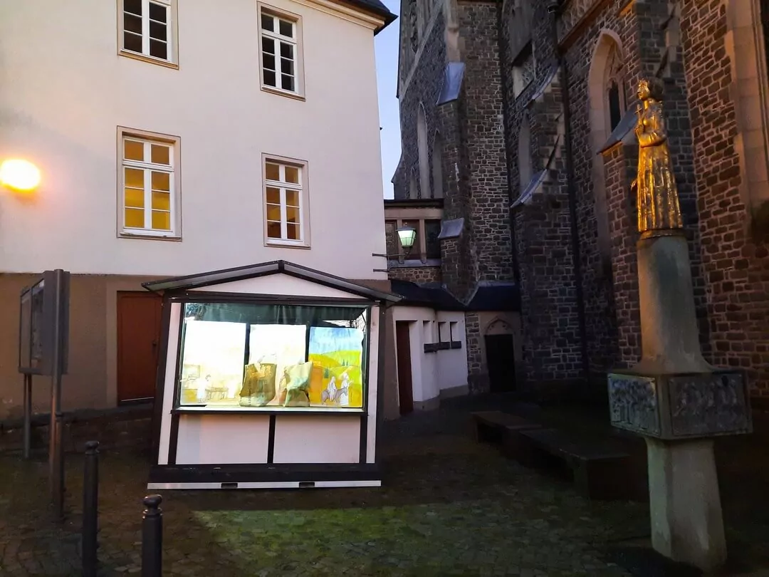 Krippe in der Hütte