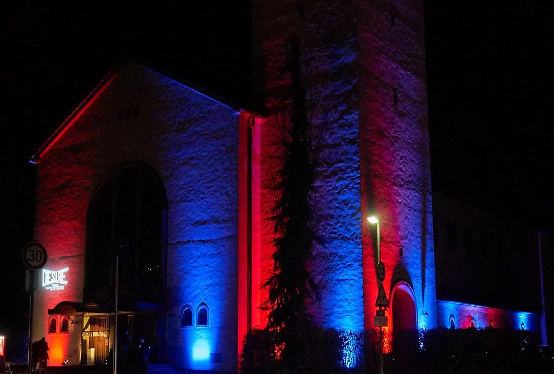 st. mariä Himmelfahrt Lichtinstallation