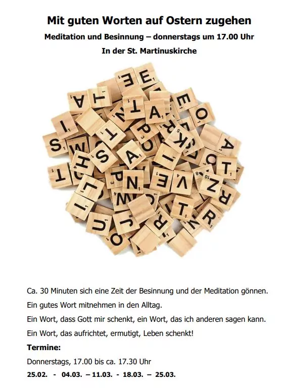 Plakat Mit guten Worten Fastenzeit 2021