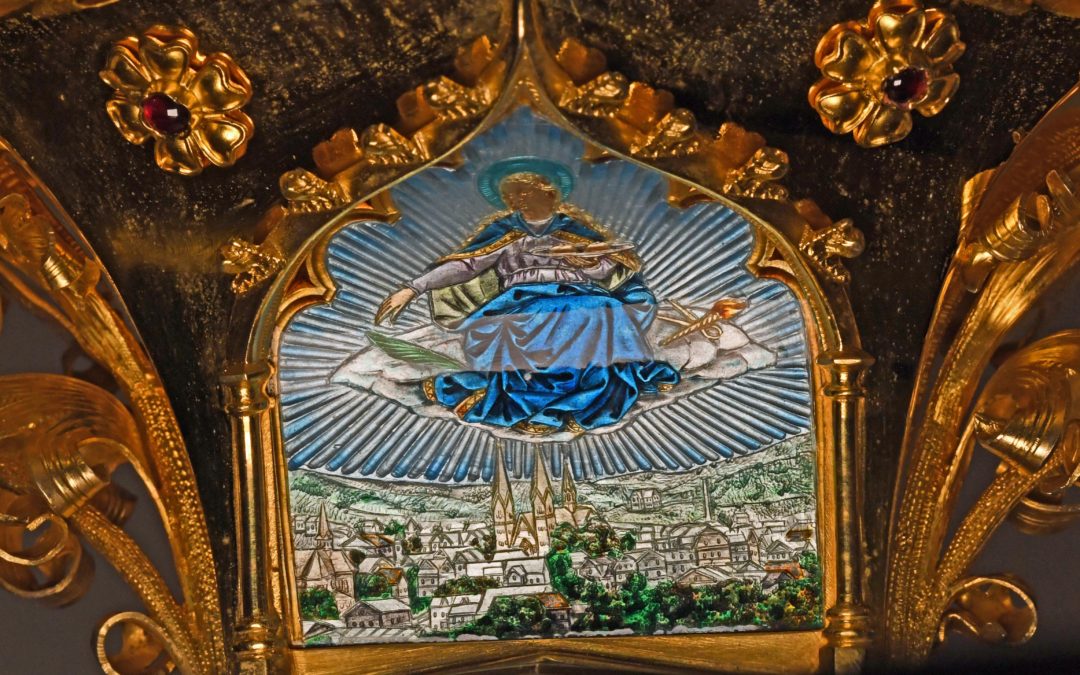 Ostern in Katho­li­schen Kirchen in Olpe  Gebets­zettel zur Kommu­nion mit bisher nicht bekanntem Bild