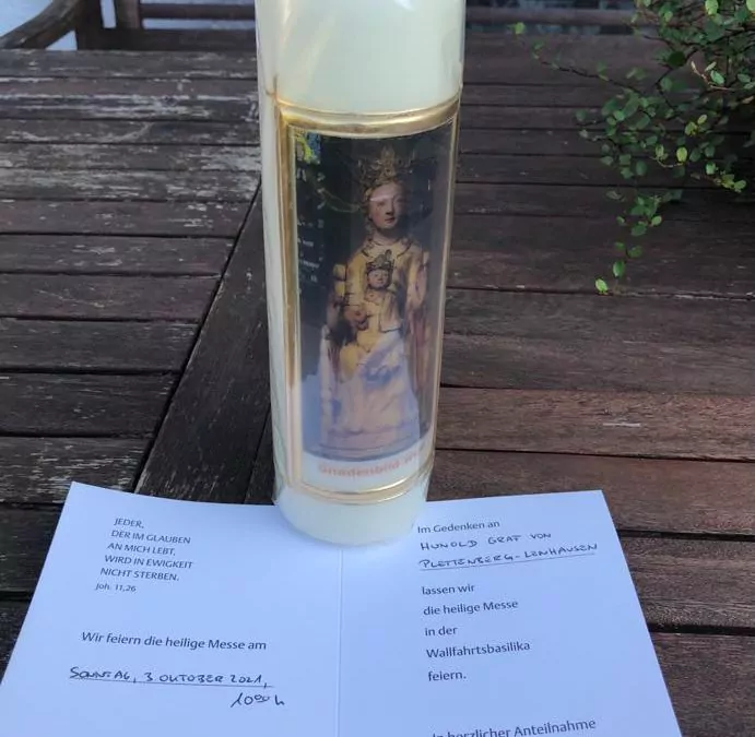 Nachruf für Graf Hunold von Plettenberg-Lenhausen