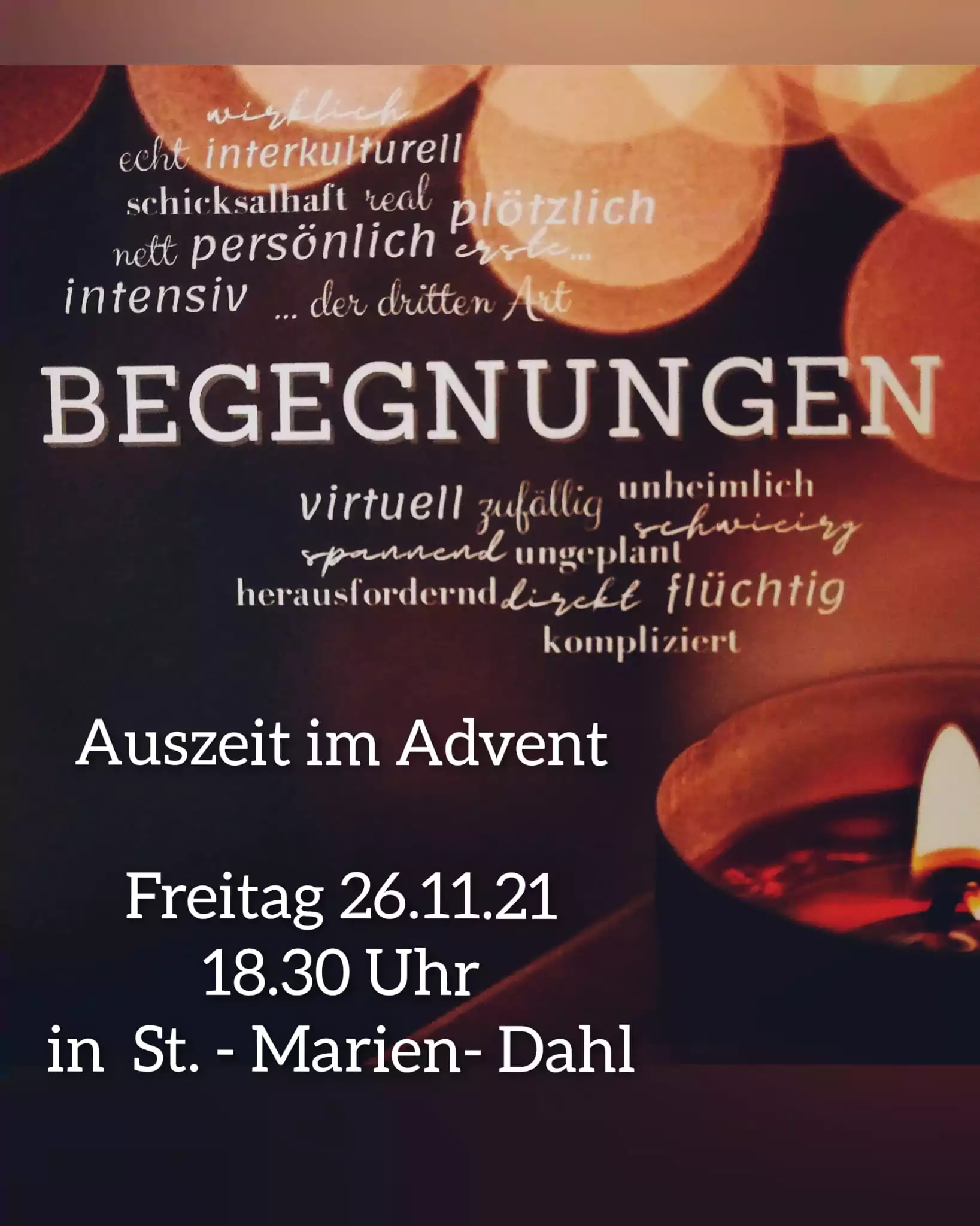 Dahl plakat Auszeit im Advent