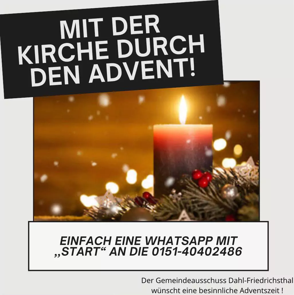dahl plakat Mit der Kirche durch den Advent