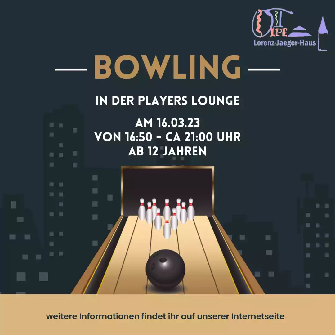 Lorenz Jäger Haus Plakat Bowling