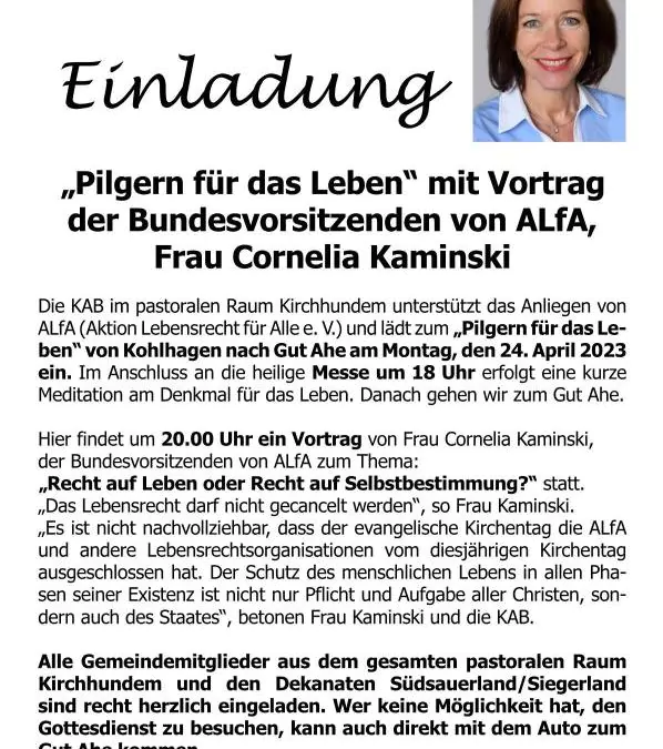 Pilgern für das Leben
