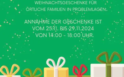 Auch in diesem Jahr findet in der OT Olpe Geschenke verschenken statt.