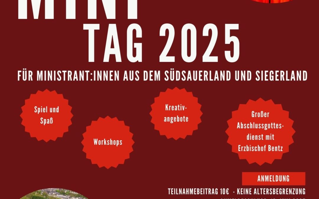 Mini-Tag 2025 am 5. Juli – großer Aktionstag für Ministrantinnen und Ministranten aus dem Siegerland und Südsauerland in Lennestadt