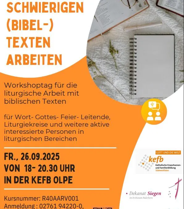 Mit schwie­rigen Bibel­texten arbeiten