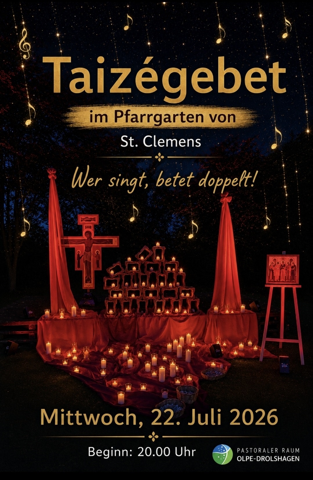 „Wer singt, betet doppelt“ – Taizé-Gebet unter freiem Himmel