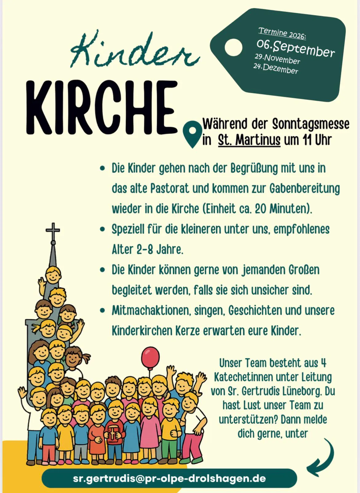 Kinderkirche in St. Martinus am 06. September